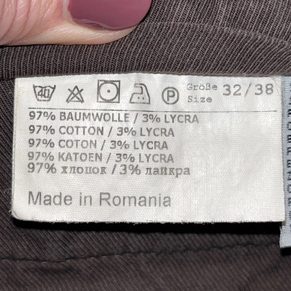 Hiltl Olive green PANTS Mens 32 SHORT LEGS German Design ZE600 chino Cotton Pant - Picture 3 of 16